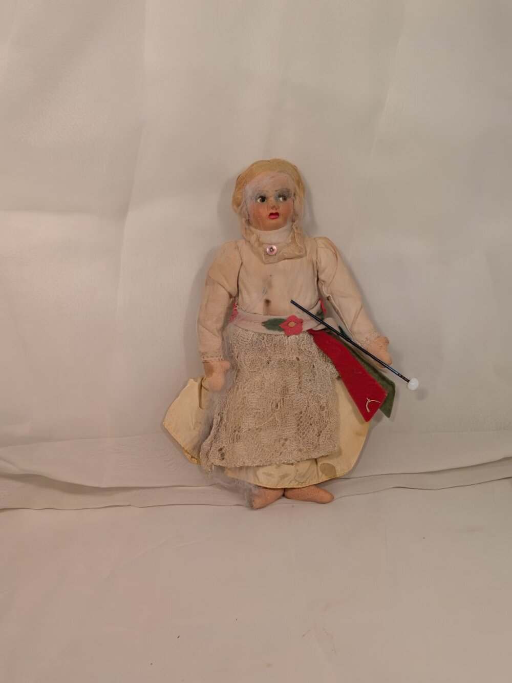 Antique Vintage HAND Made Doll Elaborate Hair + + + +